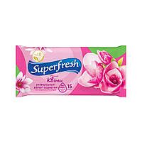 Влажные салфетки SuperFresh Flower 15 шт