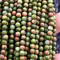 ЯШМА унакіт 10 мм/ довжина нитки 37 см