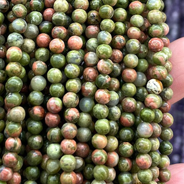 ЯШМА унакіт 10 мм/ довжина нитки 37 см