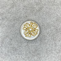 Бусина 15 мм цвет лимонное золото (гиппоаллергенный сплав)