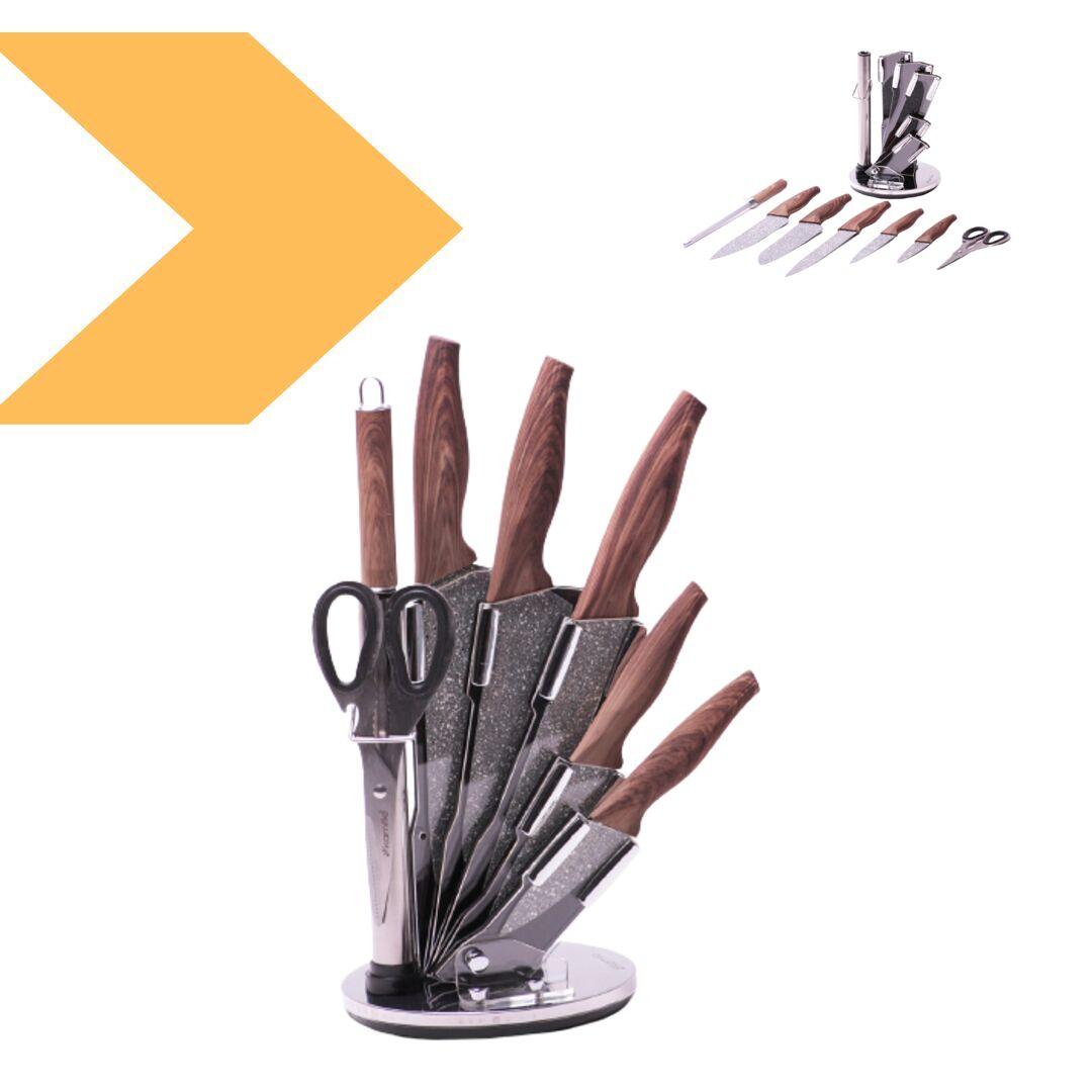Набор ножів Kitchen knife B12418 XPRO чорний (43779-B12418_744)