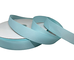 Репсова стрічка 2,5 см -ОПТ, колір-світло-блакитний, 18 метрів, Світло-голубий