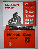 Акумулятор для мотоцикла мопеда скутера гелевий 12 Вольт 9Ah YTX9-BS Maxion