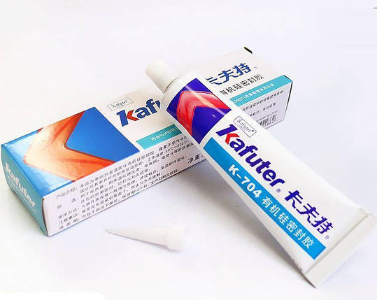 Силіконовий герметик Kafuter K-704 45мл - алюмінієвий тюбик, фото 1