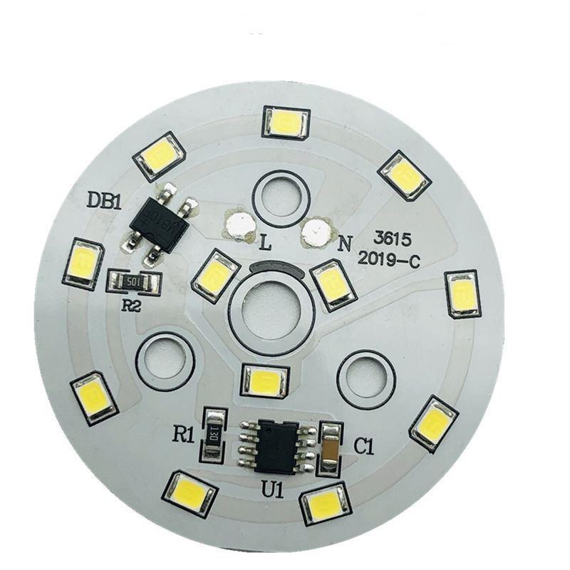 Світлодіодний LED-модуль 7Вт, 50мм AC220В плата для ремонту ламп 7Вт, теплий білий