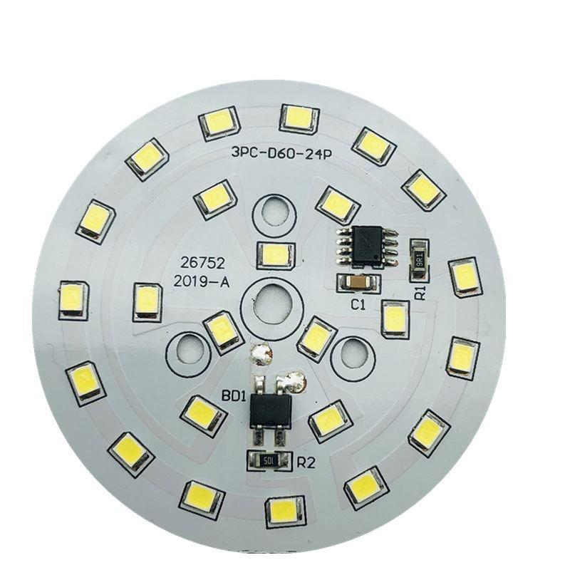 Світлодіодний LED-модуль 9Вт, 60мм AC220В плата для ремонту ламп 9Вт, теплий білий