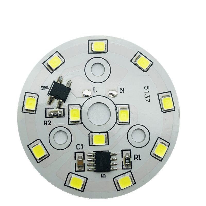 Світлодіодний LED-модуль 5Вт, 44мм AC220В плата для ремонту ламп 5Вт, теплий білий