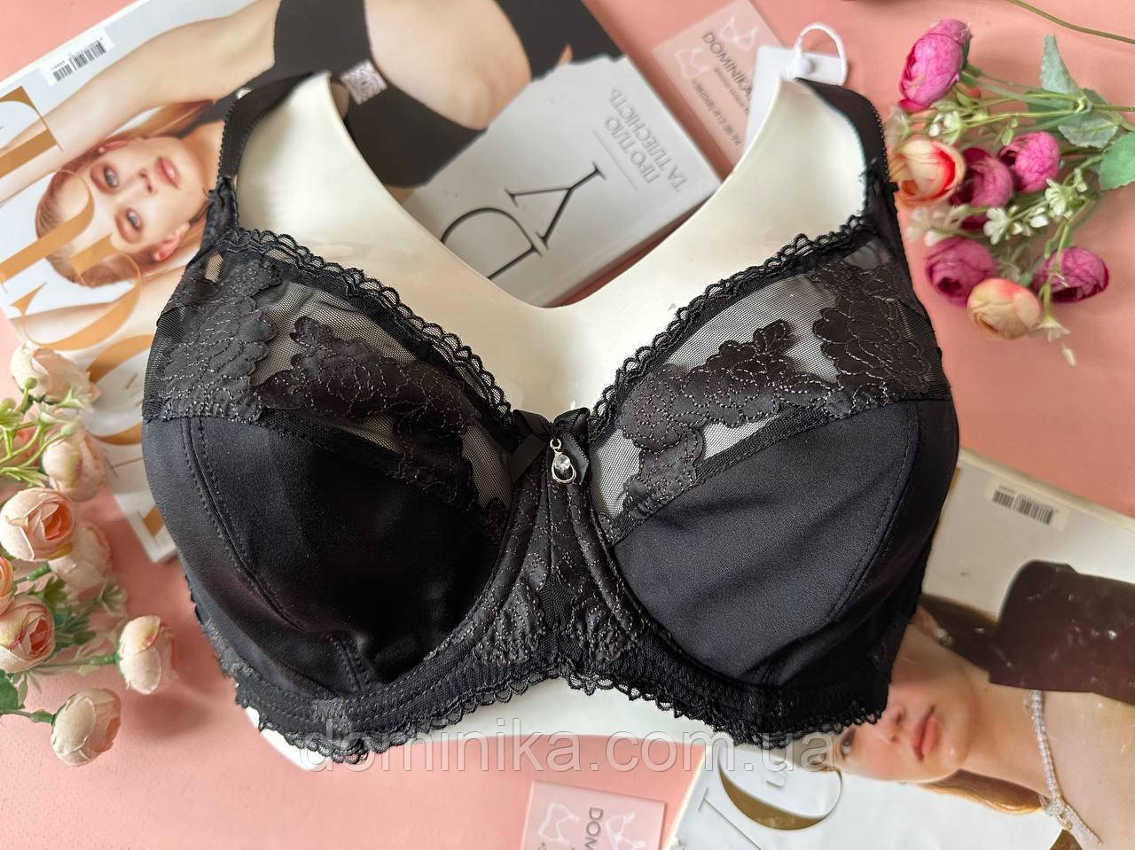 85G Бюстгальтер великого розміру на чашку G чорний