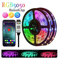 Набор LED Светодиодная лента 5V Bluetooth Multi Rgb 5050 Light Strip 3m Светомузыка, караоке, микрофон, тайме