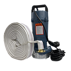 Занурювальний дренажний насос 1,6 кВт Kenle QDX P-210 (без поплавка) + рукав білий 10м