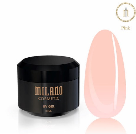 Гель Для Нарощування Milano Pink 30 ml прозорий рожевийгель для наращивания ногтей