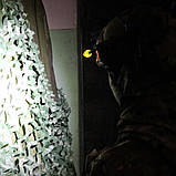 Ліхтар для шолома тактичний MPLS Charge, ліхтарик на каску з кріпленням 4 режими освітлення Coyot, фото 10
