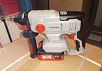 Перфоратор акумуляторний CROWN CT28010XS-4 BMC (2 АКБ 20 В/4.0 Ач, зарядне, кейс), фото 6