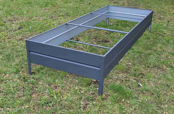 Високі теплі грядки і клумби металеві збірні для саду та городу (висота 14см ширина 0.5м довжина 1.5м), фото 1