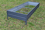 Високі теплі грядки і клумби металеві збірні для саду та городу (висота 19см ширина 1.25м довжина 1.25м), фото 8