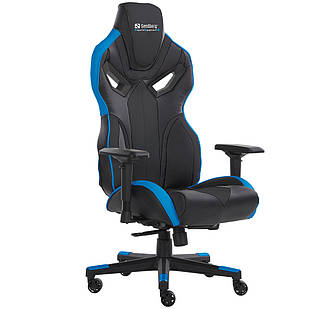 Крісло ігрове Sandberg Voodoo Gaming Chair Black/Blue 4 клас, 150 кг