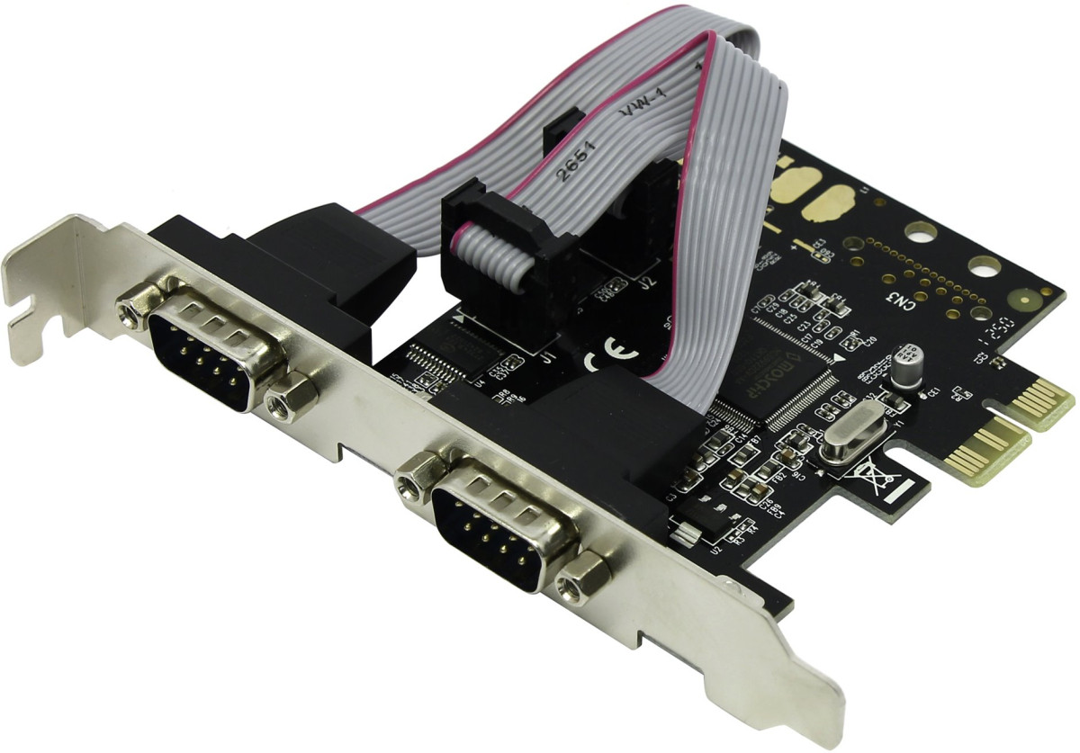 PCI-E Контролер 2xCOM (RS232), чипсет Moschip 9922, RTL