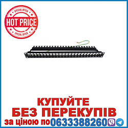 Патч-панель 1U 24 Keystone (slim), с организатором, EPNew