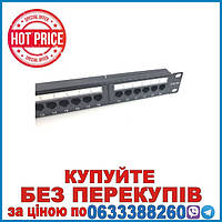 Патч-панель 19" 24хRJ-45 UTP 1U cat.6