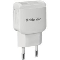 Мережевий зарядний пристрій Defender UPA-22 White, 2xUSB, 2.1A (83580) - фото 1 - id-p1760899856