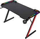 Стіл ігровий XTRIKE ME DK-05 Gaming Desk RGB Llight, Black 110x60x74мм., фото 3