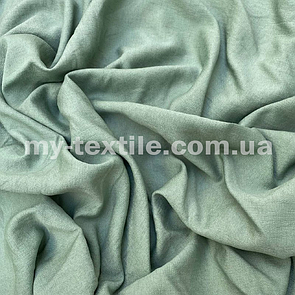 Льон Жатка однотонний Бохо оливка