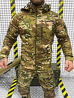 Тактическая мужская куртка мультикам soft shell тонкий флис военная водоотталкивающая армейская куртка зсу
