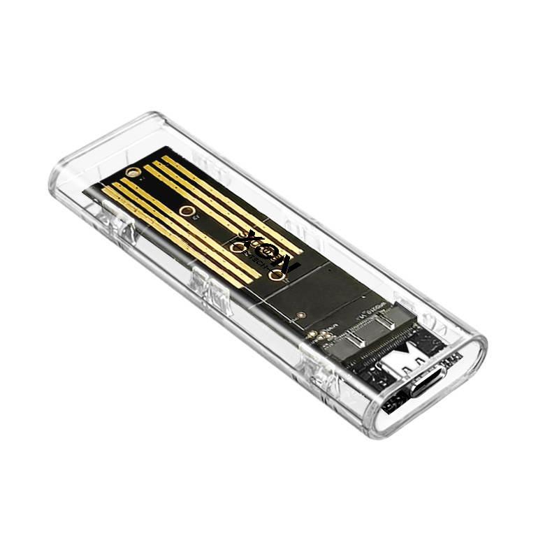 Зовнішня кишеня XON MemoryCase для M.2 NVMe (PCIe) USB 3.1 Type-C Прозора (XSC2C13NV1PT 6303), фото 1