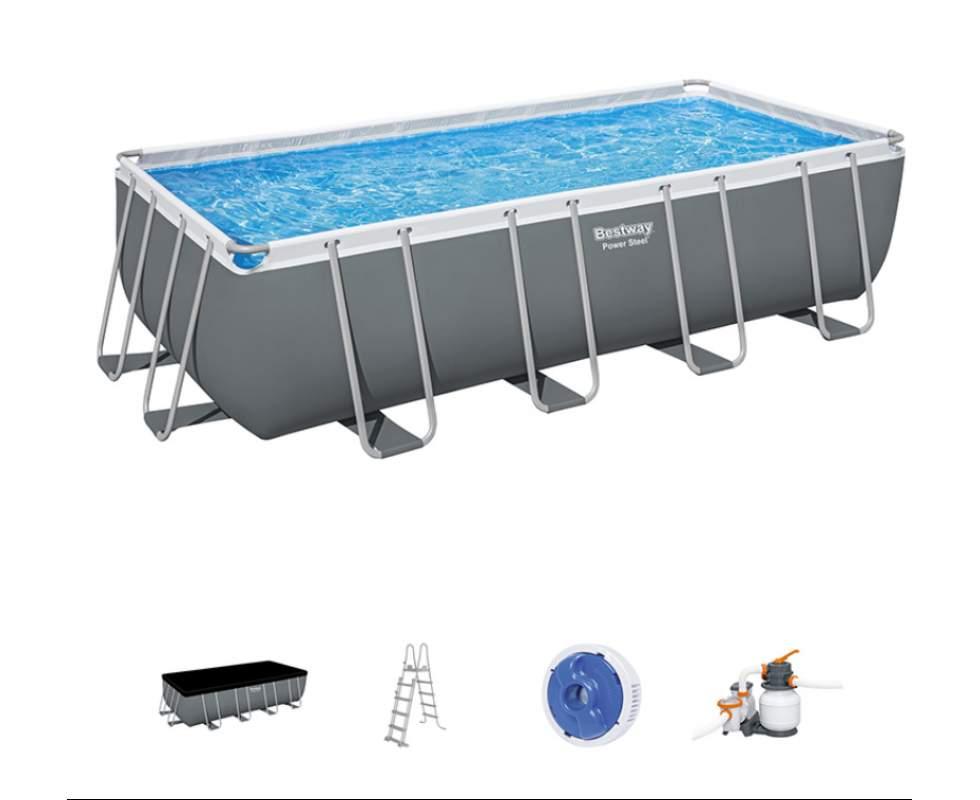 Каркасний басейн Bestway 5619Q, 549 x 274 x 132 см, сходи, тент, фільтр-насос
