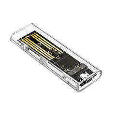 Зовнішня кишеня XON MemoryCase для M.2 NVMe (PCIe) / NGFF (SATA) USB 3.1 Type-C Прозора (XSC2C13NN1PT 6310)