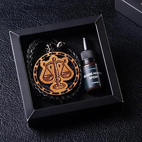 Ароматизатор в машину Терези, знак зодіаку, з світлого дерева