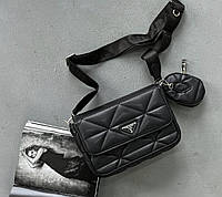 Prada Re-Nylon Padded Shoulder Black td0074