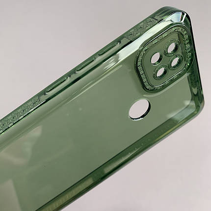 Чохол для Xiaomi Redmi 9С силіконовий чохол з блискучою рамкою на телефон сяомі редмі 9с зелений l6t, фото 3