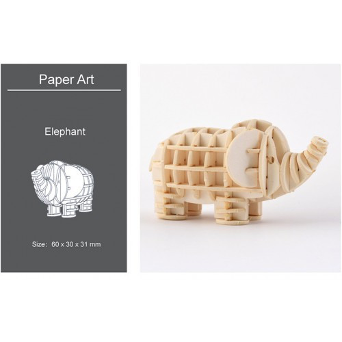 3D Модель для Складання Paper Art "Слон"