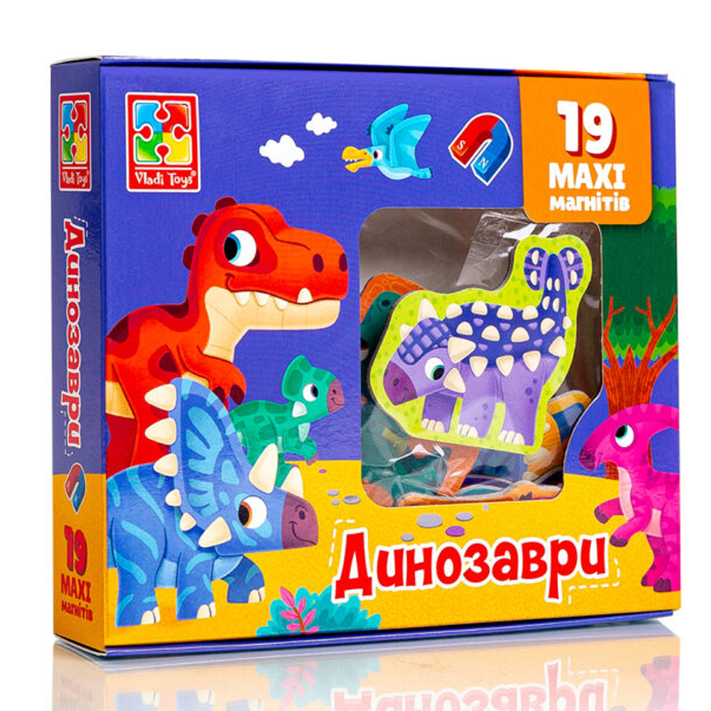 Набір магнітів «Динозаври» Vladi Toys (4820234762712)