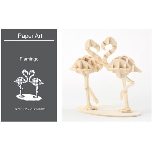 3D Модель для Складання Paper Art "Фламінго"