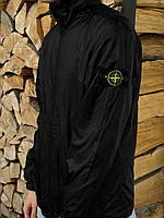 Черная мужская современная качественная куртка Stone Island Ветровка