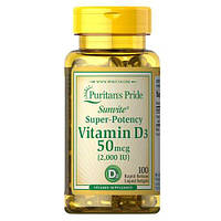 Puritan's Pride Vitamin D3 2000 IU 100 капсул MS