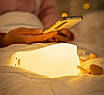Світильник нічник гусак качка сенсорний м'який силіконовий безпроводовий дитяча підставка під телефон з таймером, фото 3