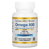 California Gold Nutrition Omega 800 80% EPA/DHA 1000 mg 30 капсул MS