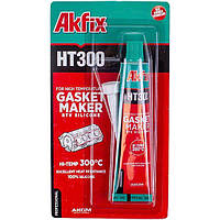 Герметик силиконовый HT300 50g термостойкий Akfix красный