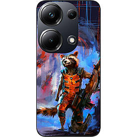 Силіконовий чохол Case для Xiaomi Poco M6 Pro 4G з картинкою Єнот Ракета