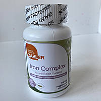 Zahler Iron Complex, залізо у комплексі з вітамінами, 100 капсул