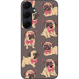 Бампер силіконовий Case для Samsung A55 5G Galaxy A556B з малюнком Мопсики