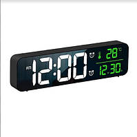 Электронные настольные LED часы с будильником SBTR Черные (BM81-Black)