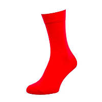 Носки мужские цветные из хлопка однотонные красный MAN's SET 44-46