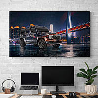 Картина на холсте Мерседес Brabus HolstPrint RK1162 размер 50 x 100 см