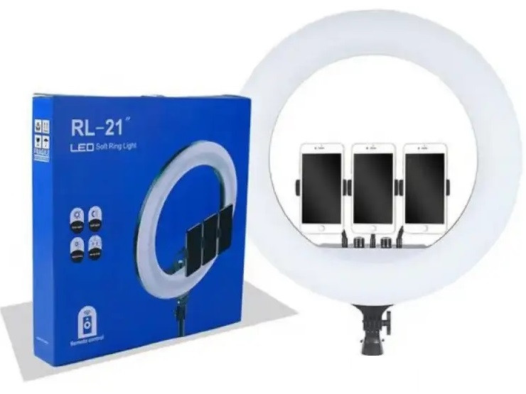 Кільцева LED лампа RL-21 54см 220V 3 крепл.тел. + пульт + чохол