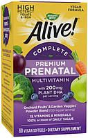 Комплекс вітамінів та мінералів Nature's Way Alive! Premium Prenatal 60 veg softgels Пренатальні вітаміни