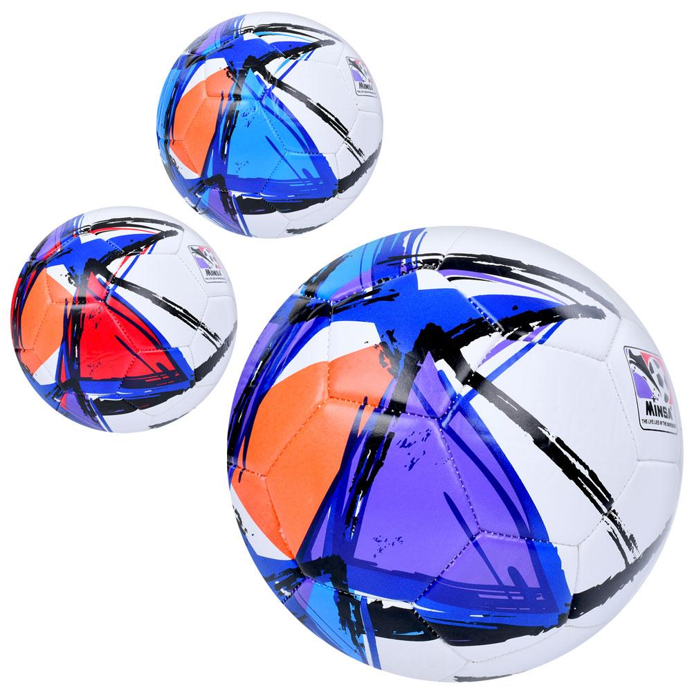М'яч футбольний MS 3842 (30шт) розмiр 5, TPE, 400-420г, ламiнований, 3кольори, в пакеті